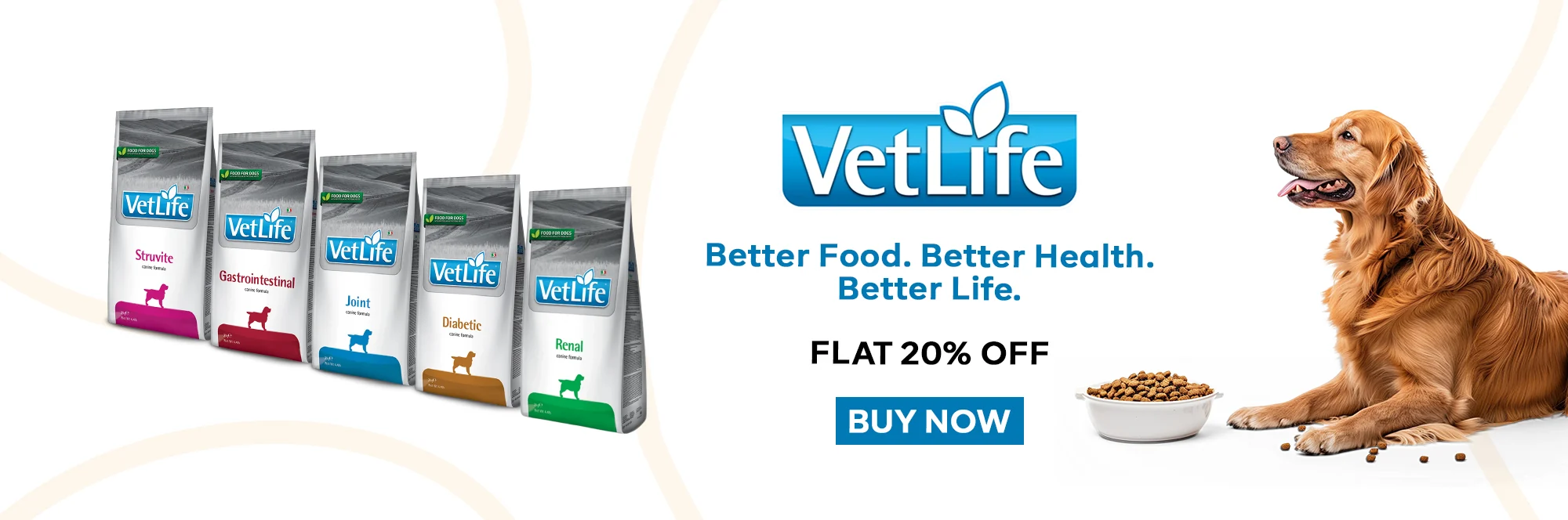 VetLife pet nutrition, flat 20% off